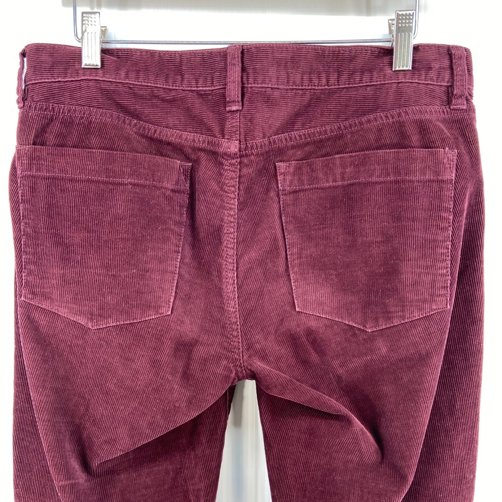 J Crew Factory Matchstick Burgundy Maroon Corduroy Low Rise Pants Womens 29R - Picture 4 of 6